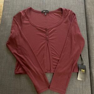 YMI LONG SLEEVES OPEN TOP
